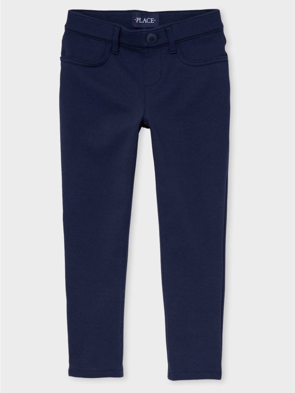 NWOT The Children’s Place Girls Uniform Ponte Knit Pull On Jeggings - Blue